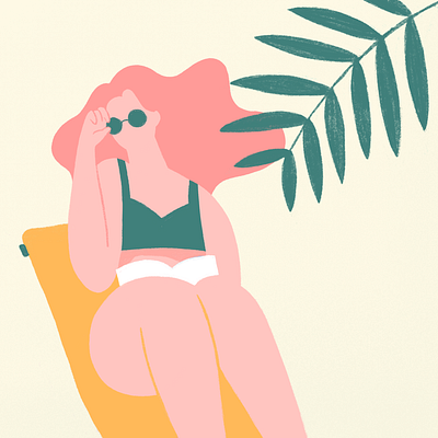 Sunbath☀️ illustration