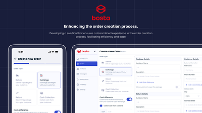 Enhancing the order creation process. create order dashboard login mopile password product design revamping sign in ui web