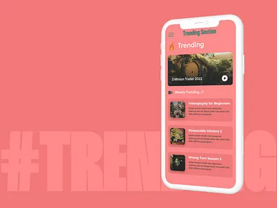 Trending DailyUI 069 app design daily ui 069 daily ui inspiration dailyui mobile app design mobile app ui design mobile ui design product app design trending trending section ui ui trends