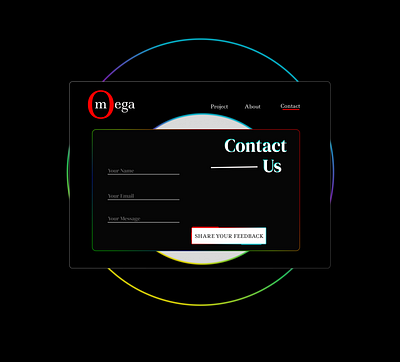 "Contact US" |UI&UX Design| Omega Project ui ux