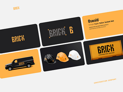 BRICK CONSTRUCTION COMPANY branding construction company corporate identity design graphic design identity illustration logo logo artist logomaker mascot order a logo vector