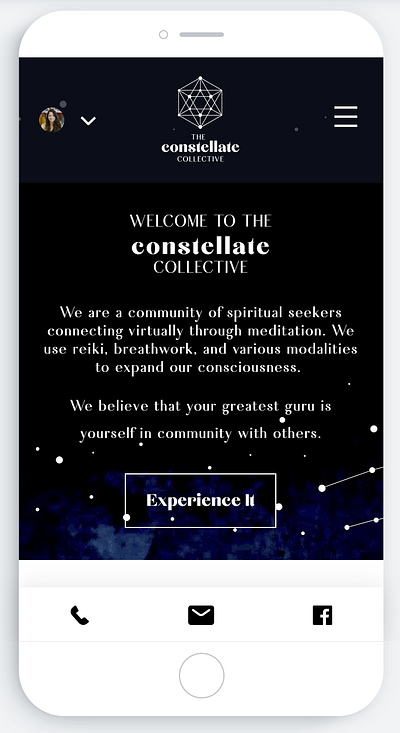 The Constellate Collective brand design brand designer logo mobile web designer web design web designer wix web design