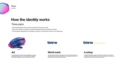 TMRW Logomark illustration logo