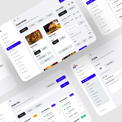 Flavours POS - Web App admin cafe cart checkout create delivery food food app order restaurant ui