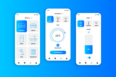 Smart Home App 3d animation app appdesign branding design graphic design illustration logo ui uiux ux