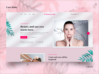 SF-Beauty & Spa Website. beauty landing page beauty product beauty salon cosmetics fashion girl hair health makeup massage medical minimalist salon service skincare spa spa landing page uiux web design website