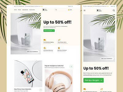 e-Commerce Web Landing Page ecommerce ecommerce website minimal website ui user interface design web landing page web ui ux