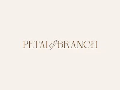 Petal & Branch Florist Logo Design brand branding custom type design floral floral brand florist florist brand flower flower shoppe illustration logo logo design plants serif shoppe stylized serif typography vintage wedding industry