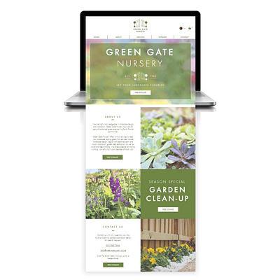 Green Gate Nursery brand design brand designer logo logo designer mobile web designer nursery brand nursery website plant brand web design web designer wix web design