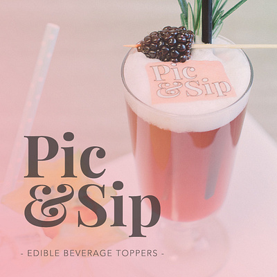 Pic & Sip Logo brand design brand designer logo logo designer mobile web designer web design web designer wix web design