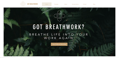 Got Breathwork Logo brand design brand designer logo mobile web designer web design web designer wellness branding wix web design