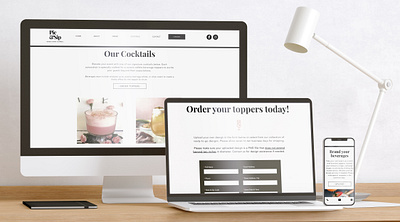 Pic & Sip brand design brand designer logo mobile web designer web design web designer wix web design