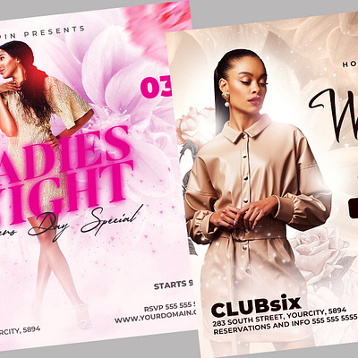 Womens Day Flyer Bundle flyer design graphic design instagram post social media post