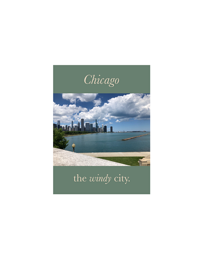 The Windy City - Destination Poster Rebound chicago city creative design digital graphic graphic design photo photography poster procreate raster travel unique