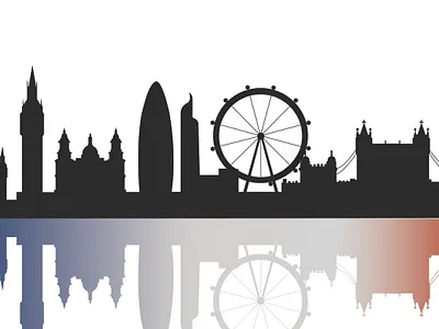 London with Mirror design graphic design illustration vector