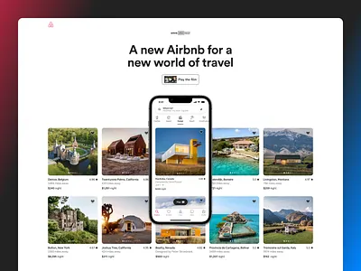 A new Airbnb airbnb clean layout design flat grid layout travel ui ux website