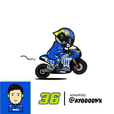 Mini GP Mandalika - Mir36 branding cartoon design flat art graphic design illustration logo motogp sport ui