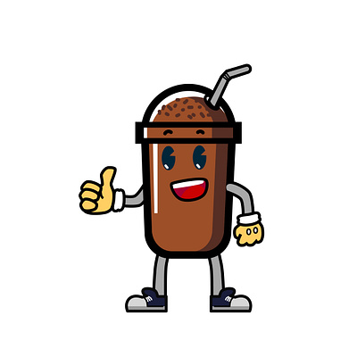Chocolate Drink Mascot branding business cartoon chocolate design drink flat art food graphic design illustration logo mascot ui