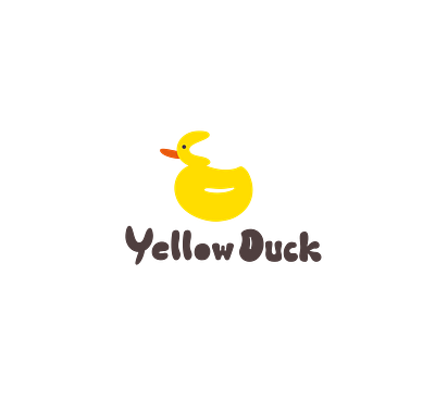Yellow Duck Logo Letter branding cartoon design flat art graphic design illustration logo ui ux vector