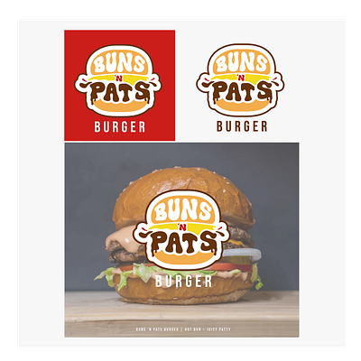 Burger Store Logo branding burger cartoon design flat art food graphic design illustration logo resto store