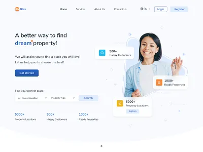 Property management | Hero banner design hero banner infographic landing page management property property management property management webpage startup ui ux web website