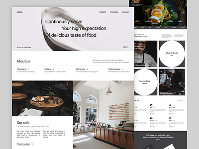 Mletre - FnB Landing Page branding cafe culinary design eat fnb food food landing page food website restaurant ui ui design uiux web web design