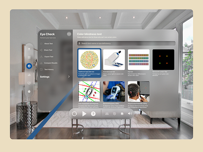 Eye Check VR Home screen ui uiux vr