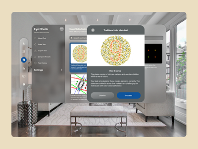 Eye check VR Modal screen ui uiux vr