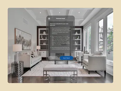 Eye check VR Result page health tech ui uiux user interface virtual reality vr