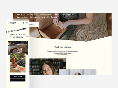 Willinglee Website Design art direction branding e commerce squarespace ui ux web design website design