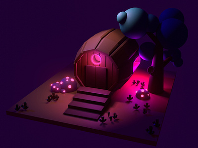 Magical Forest 3d animation blender blog eevee forest imagination lowpoly magical motion graphics nightscene render