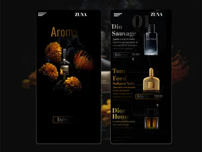 "Aroma" App Design app ui ux