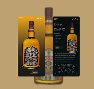 "Chivas regal 12" App Design app ui ux