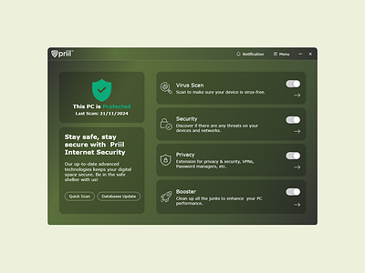 Priil Internet Security antivirus internetsecurity priil ui