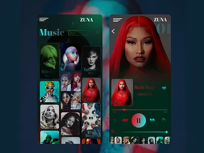 "Music" App Design app ui ux