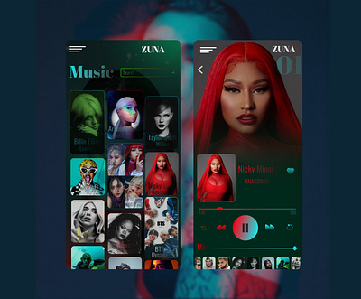 "Music" App Design app ui ux