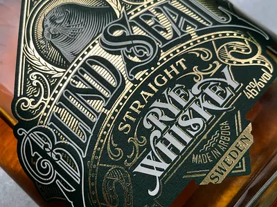 Blind Seal Whiskey blindseal design illustration label lettering packaging print schmetzer whiskey