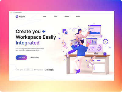 Create Your Workspace 3d 3dart 3dartwork 3ddesign 3dheader 3dillustration 3dmodeling 3drender branding graphic design ui