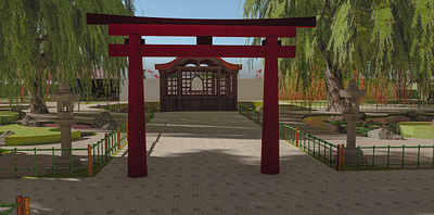 Torii portique japonais illustration zen jardin japonais jardin solaire jardin zen plan 3d portique japonais torii zen zen garden