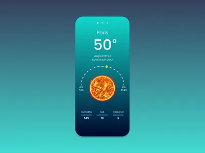 Weather Mobile App app branding dailyui design features figma future graphic design illustration logo mobile mobile app sun tracking ui ux weather