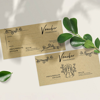 Gift Voucher branding craft eco natural visual identity voucher