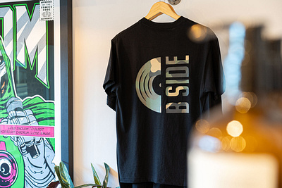 B Side T-Shirt #1 brand branding clothing hairdressers icon logo records shop vinyl