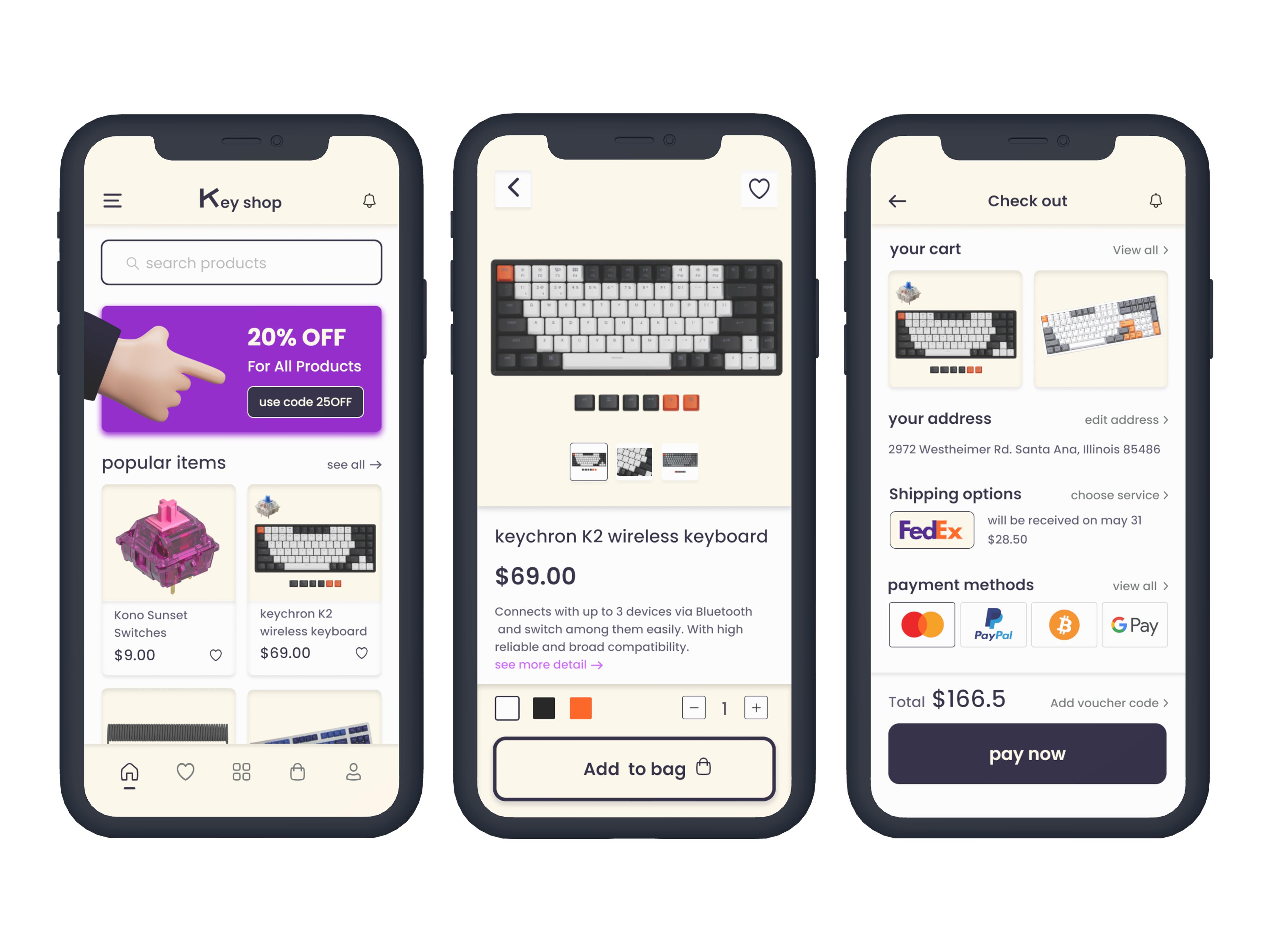 KeyShop E-Commerce Mobile App Design V1 animation design ecommerce figma intuitive design shopping app smartanimate uidesign uiux user journey uxdesign