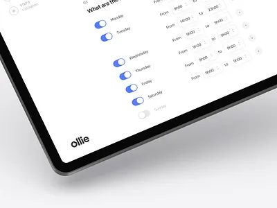 Schedule table configuration design ui ui design ux ux design