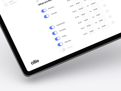 Schedule table configuration design ui ui design ux ux design