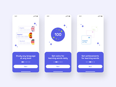 English app branding cards design english english app main page studying ui ux