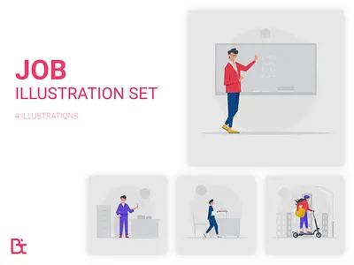 Job illustration set 2d adobe illustator blendtool clean creative daily design design insporation dribbble dribbble best shot flat illustration free illustration set graphic design illustration job illustration lifestyle lifestyle illustration typographic vector vector illustration