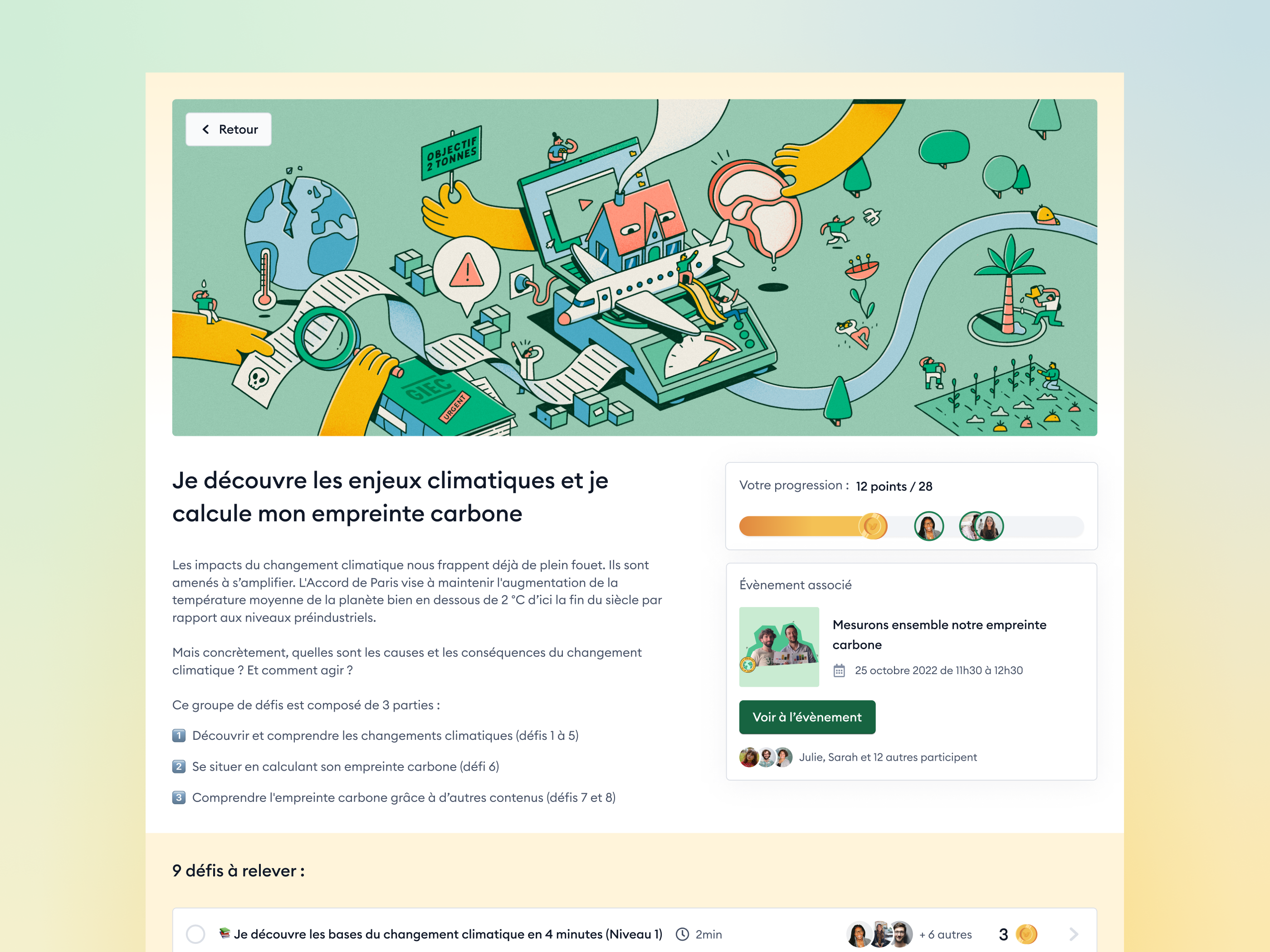Parcours de sensibilisation - Nouvelle UI branding illu illustration interface design ui ux