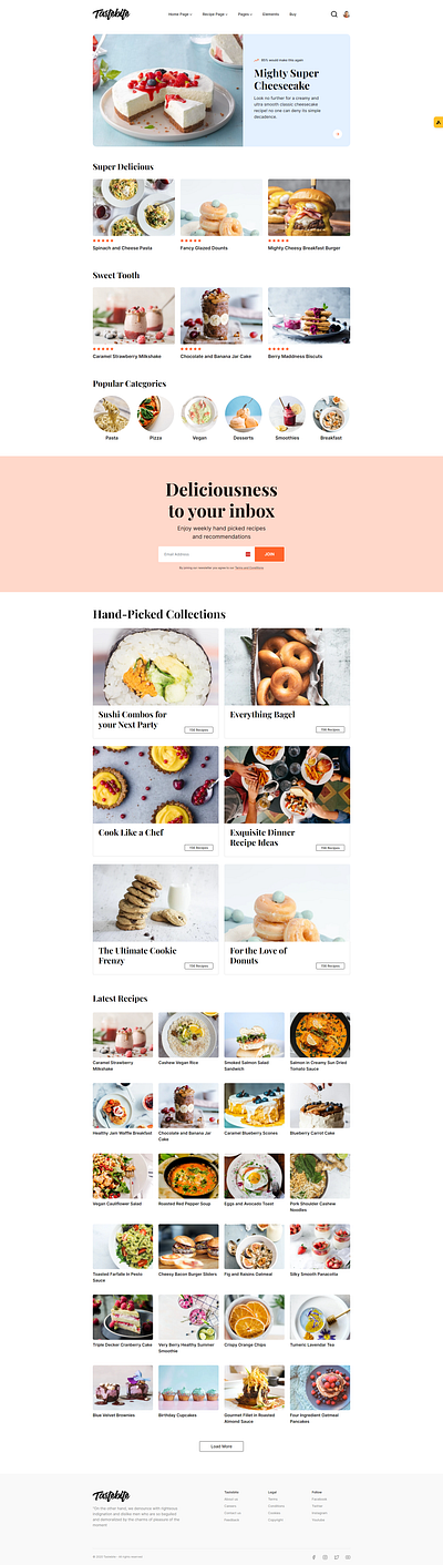 Food Recipe Landing Page Template cooking homepage template cooking landing page template cooking website homepage design design recipe home page template recipe homepage design recipe landing page recipe landing page template recipe website homepage design recipe website homepage template recipe website page layout ui design