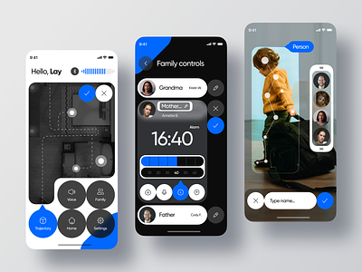 Home Assistant App Concept assistant camera concept controls design device digital family house interaction interface mobile app petbot product remote control small device smart home ui ux visual assistant